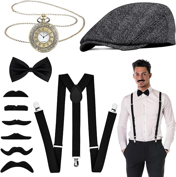 Men'S Accessories In The 1920S - Gangster e Gatsby fantasia cosplay para