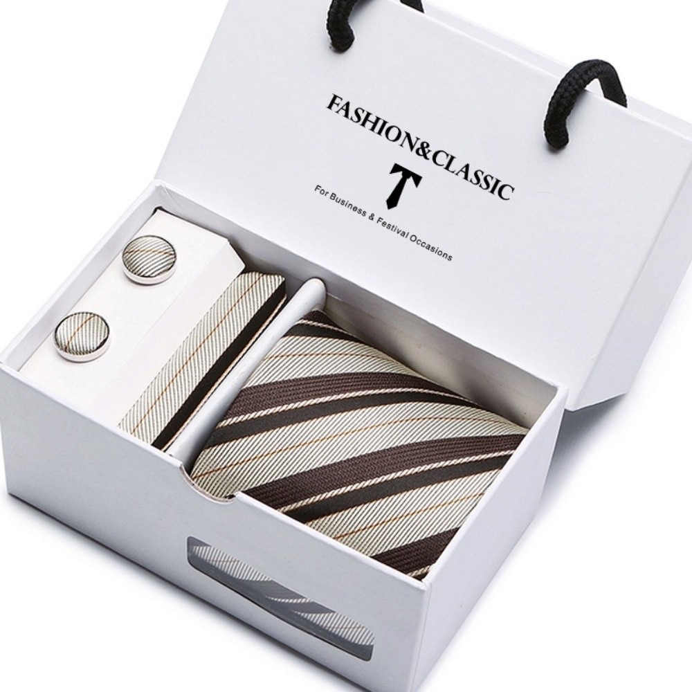 Neck Tie Set Box - Conjunto de gravatas de seda jacquard