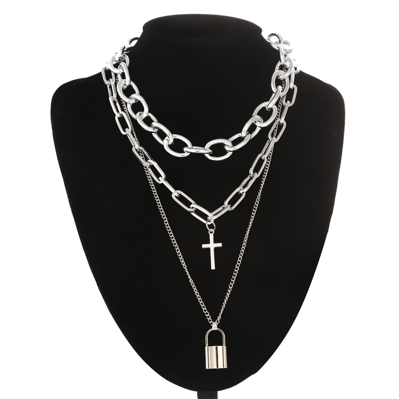 FNQUFUJ em camadas grunge esté - Men Accessories Neck Chain avaliação e preço