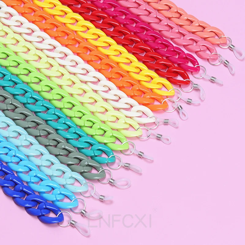 Jnpcxi moda acrílico óculos de - Men Accessories Neck Chain avaliação e preço