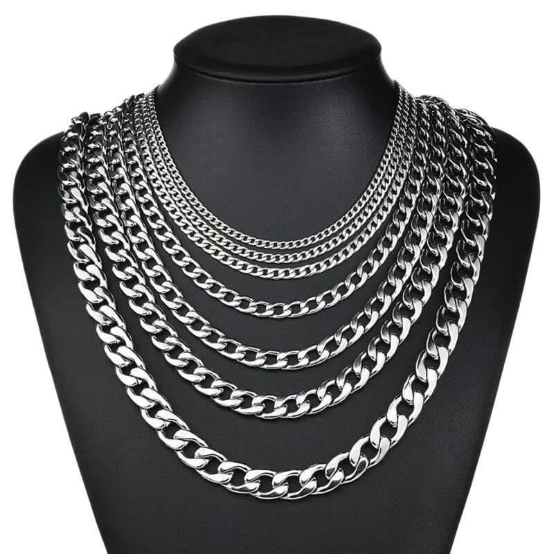 Yq 3mm-10mm 316l aço inoxidáve - Men Accessories Neck Chain avaliação e preço